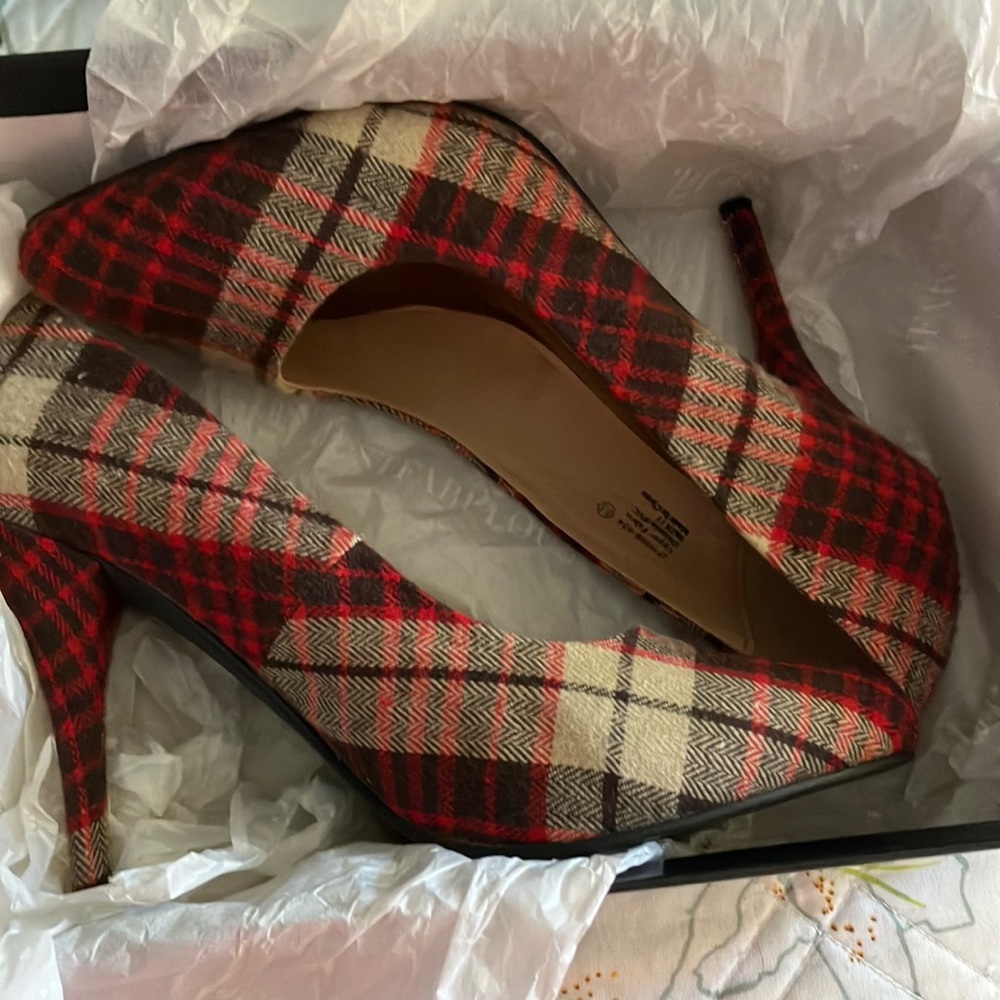 Plaid Heel